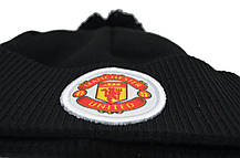 Шапка з помпоном Flexfit FC Manchester United 53-57 см чорна (F-0918-518), фото 4