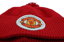 Шапка з помпоном Flexfit FC Manchester United 53-57 см красная (F-0918-519), фото 5