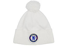 Шапка з помпоном Flexfit FC Chelsea 53-57 см белая (F-0918-521), фото 3