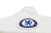 Шапка з помпоном Flexfit FC Chelsea 53-57 см белая (F-0918-521), фото 4
