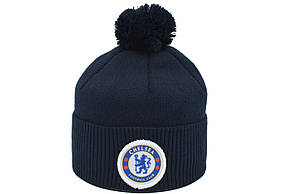 Шапка з помпоном Flexfit FC Chelsea 53-57 см темно-синя (F-0918-522), фото 1