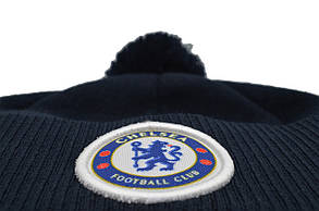 Шапка з помпоном Flexfit FC Chelsea 53-57 см темно-синя (F-0918-522), фото 4