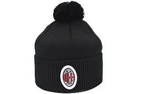 Шапка з помпоном Flexfit FC Milan 53-57 см чорна (F-0918-528), фото 1