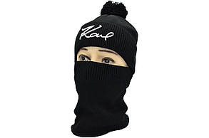 Комплект Flexfit шапка з помпоном і снуд Karl 53-57 см чорна (F-0918-561), фото 1