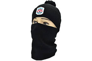 Комплект Flexfit шапка з помпоном і снуд FC Liverpool 53-57 см чорна (F-0918-595), фото 1