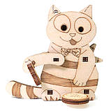 Дерев'яний 3D конструктор Кіт Ням-ням UnityWood «Cat Yummy-Yummy» 21 деталь 8*8*4 см (UW-009), фото 7