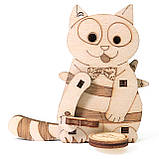 Дерев'яний 3D конструктор Кіт Ням-ням UnityWood «Cat Yummy-Yummy» 21 деталь 8*8*4 см (UW-009), фото 8