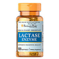 Фермент лактаза, Puritan's Pride Lactase Enzyme 125 mg 120 капсул