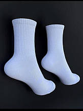 Шкарпетки високі білі без малюнка чоловічі бавовна пр-во Туреччина