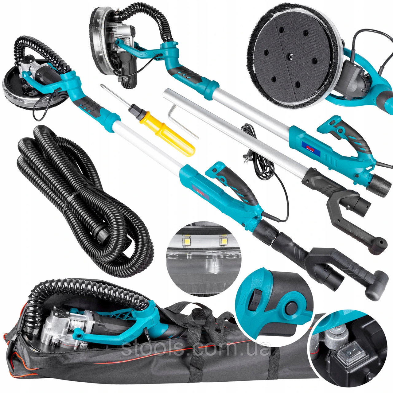 Шліфмашина для стін і стелі AL-FA ALDWS17 🆗 Діодна підсвітка