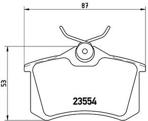 BREMBO P85020 — Комплект задніх гальмівних колодок Рено Меган 3, Рено Флюенс, фото 3