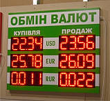 Табло обміну валют 1000х840 мм, фото 3