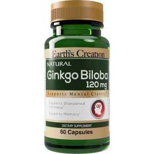 Earth's Creation Ginkgo Biloba 120 mg 60 caps