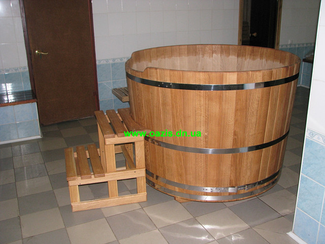 Купель круглая для бани и сауны 110х110см. - фото 3 - id-p18843893
