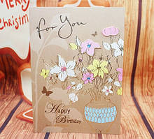 Дизайнерська подвійна листівка з аплікацією і стразами 15х21 см