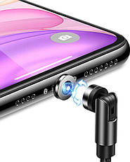 Магнітний кабель для зарядки телефона/ смартфона Usams US-SJ473 U59 USB - Lightning 2.1 А 1 м Чорний, фото 4