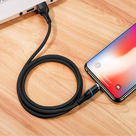 Магнітний кабель для зарядки телефона Usams US-SJ353 U32 USB - Type-C 3 А 1 м Чорний (SJ353USB01), фото 3