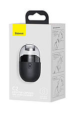 Портативний міні-пилосос (на батарейках) Baseus C2 Desktop Capsule Чорний (CRXCQC2A-01), фото 4