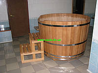 Купель круглая для бани и сауны 130х120см.