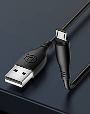 Кабель для зарядки телефона/ смартфона Usams US-SJ268 U18 USB - Micro USB 2 А 1м Чорний (SJ268USB01), фото 6