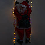 Новорічна світлодіодна декорація - Дід Мороз на драбині, 90 см, L 1,1 м, червоний, дюралайт, IP44 (810115), фото 5