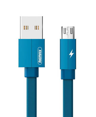 Кабель для зарядки телефона/ смартфона Remax RC-094M1M Kerolla USB - Micro USB 2.1 А 1 м Синій, фото 1
