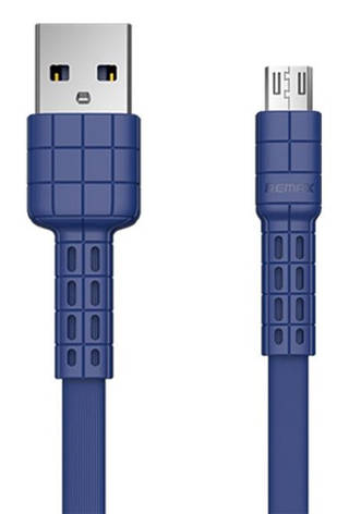 Кабель для зарядки телефона/ смартфона Remax Armor Series USB - Micro USB 2.4 А 1м Синій (RC-116M-B), фото 1