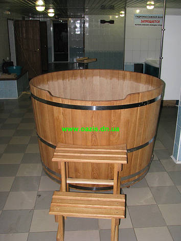 Купель кругла для лазні та сауни 150х120 см., фото 2
