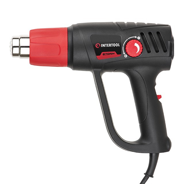 Фен технічний 2000 Вт, 2 режими, регулювання, 50-600 °C, 250-500 л/хв INTERTOOL WT-1020