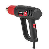 Фен технічний 2000 Вт, 2 режими, регулювання, 50-600 °C, 250-500 л/хв INTERTOOL WT-1020, фото 4