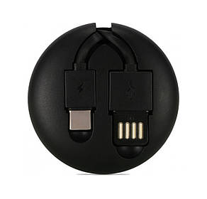 Кабель для зарядки телефона/смартфона Remax Roller type Retractable 1 м 2.1 А Чорний (RC-099A-BLACK), фото 1