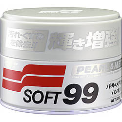 Soft99 Pearl & Metalliс Soft Wax - очищаючий віск для світлих перломутров і металіків, 320 г