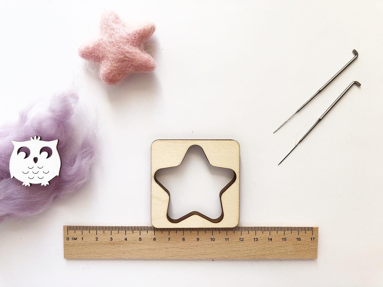 Шаблон для валяння "Зірка" 5,5*5,5 см, фото 1