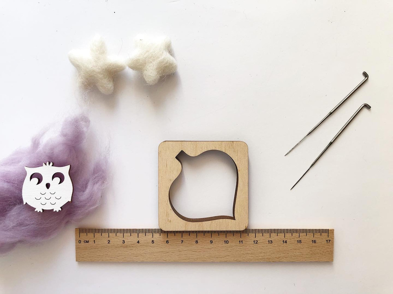 Шаблон для валяння "Липовий листок" 5,5*4см, фото 1