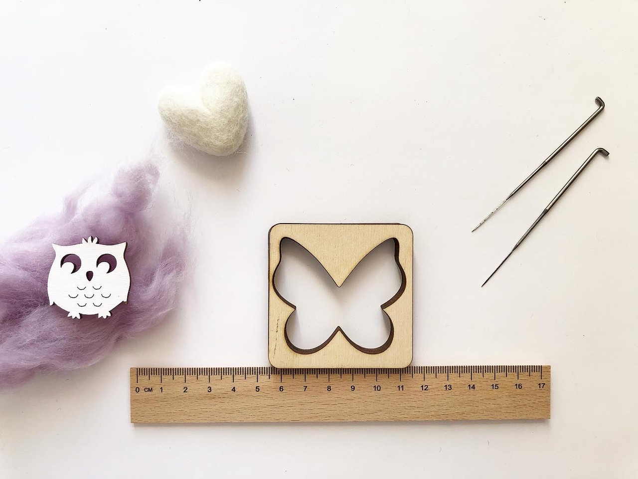 Шаблон для валяння "Метелик" 5,5*4,8 см, фото 1