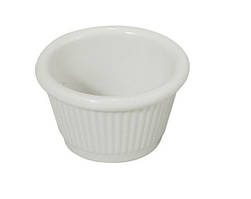 Соусник меламін круглий 45мл рифл. білий (d-7/h-4см)