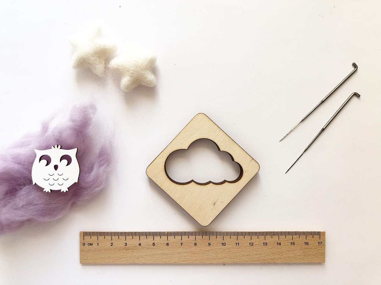 Шаблон для валяння "Хмаринка" 5,5*3,2 див., фото 1