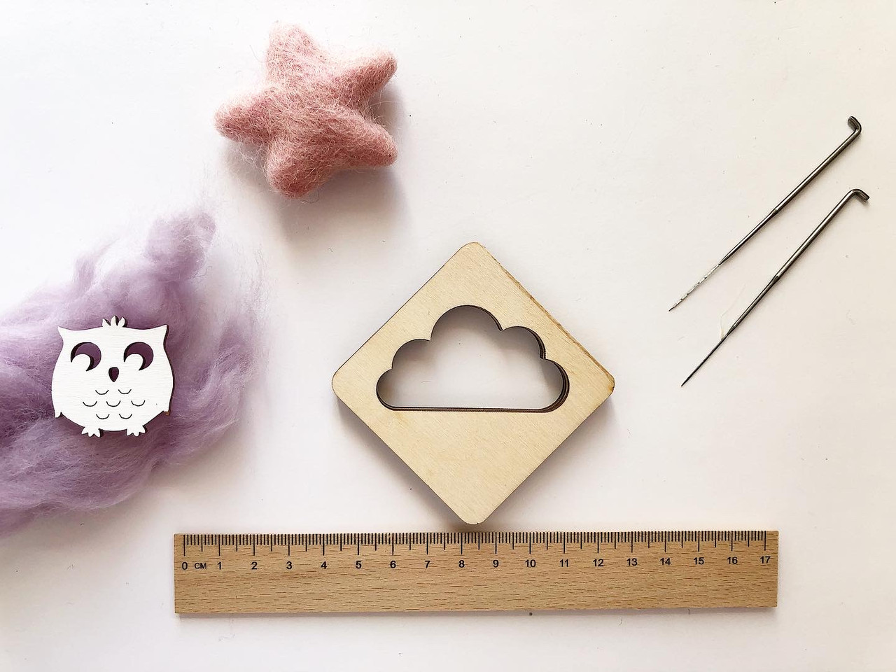 Шаблон для валяння ""Хмаринка №1" 5,5*3 см, фото 1