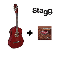 Классическая гитара Stagg C440 M RED+ струны