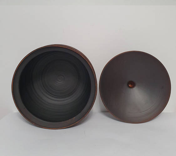 Купить Шашлычница / жаровня с крышкой для духовки из красной глины ...