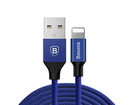 Кабель для зарядки телефона/ смартфона Baseus Yiven USB - Lightning 2 А 1.8 м Синій (CALYW-A13), фото 1