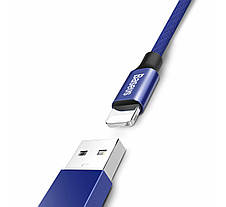 Кабель для зарядки телефона/ смартфона Baseus Yiven USB - Lightning 2 А 1.8 м Синій (CALYW-A13), фото 5