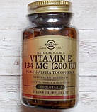 Вітамін Е Солгар Solgar Vitamin E 134 mg natural (200 IU) 100 гел капс, фото 3