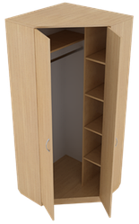 Шкаф офісний кутовий комбі 1820*800*800 мм. Шкаф закритий універсальний для одягу, документів ЛДСП
