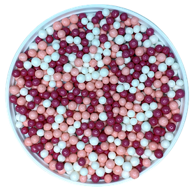 Кульки асорті біло-малиново-рожеві 5 мм, 25 г