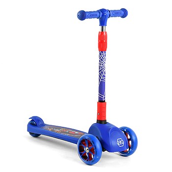 Дитячий триколісний самокат Spider Man Чоловік-павук Best Scooter 47359 Синій