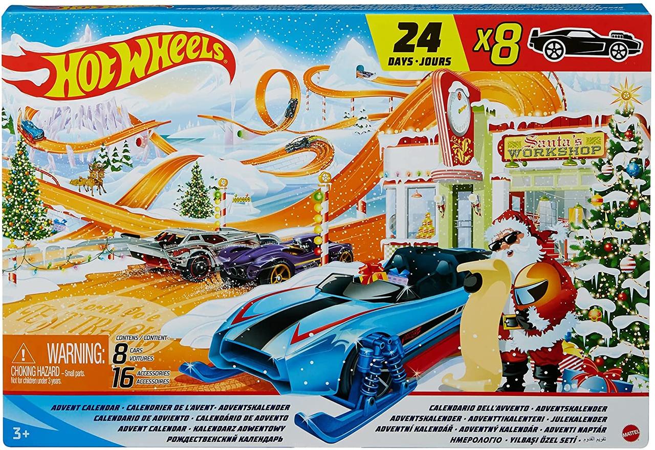 Новорічний Адвент календар Хот Вілс 2021 Hot Wheels Advent Calendar Mattel GTD78, фото 1