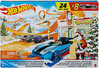 Новорічний різдвяний Адвент календар Хот Вілс 2021 Hot Wheels Advent Calendar Mattel GTD78