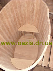 Купель овальна для лазні та сауни 130х90х120 см., фото 4