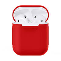 Чехол силиконовый для наушников Apple AirPods Silicone Case Красный Red